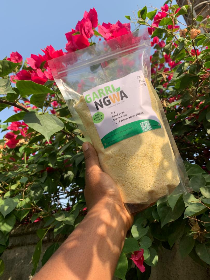 High quality Yellow Garri in sealed, food-grade packaging. Perfect for Eba, soaking, and Nigerian dishes. Fast delivery in Abuja & nationwide!"